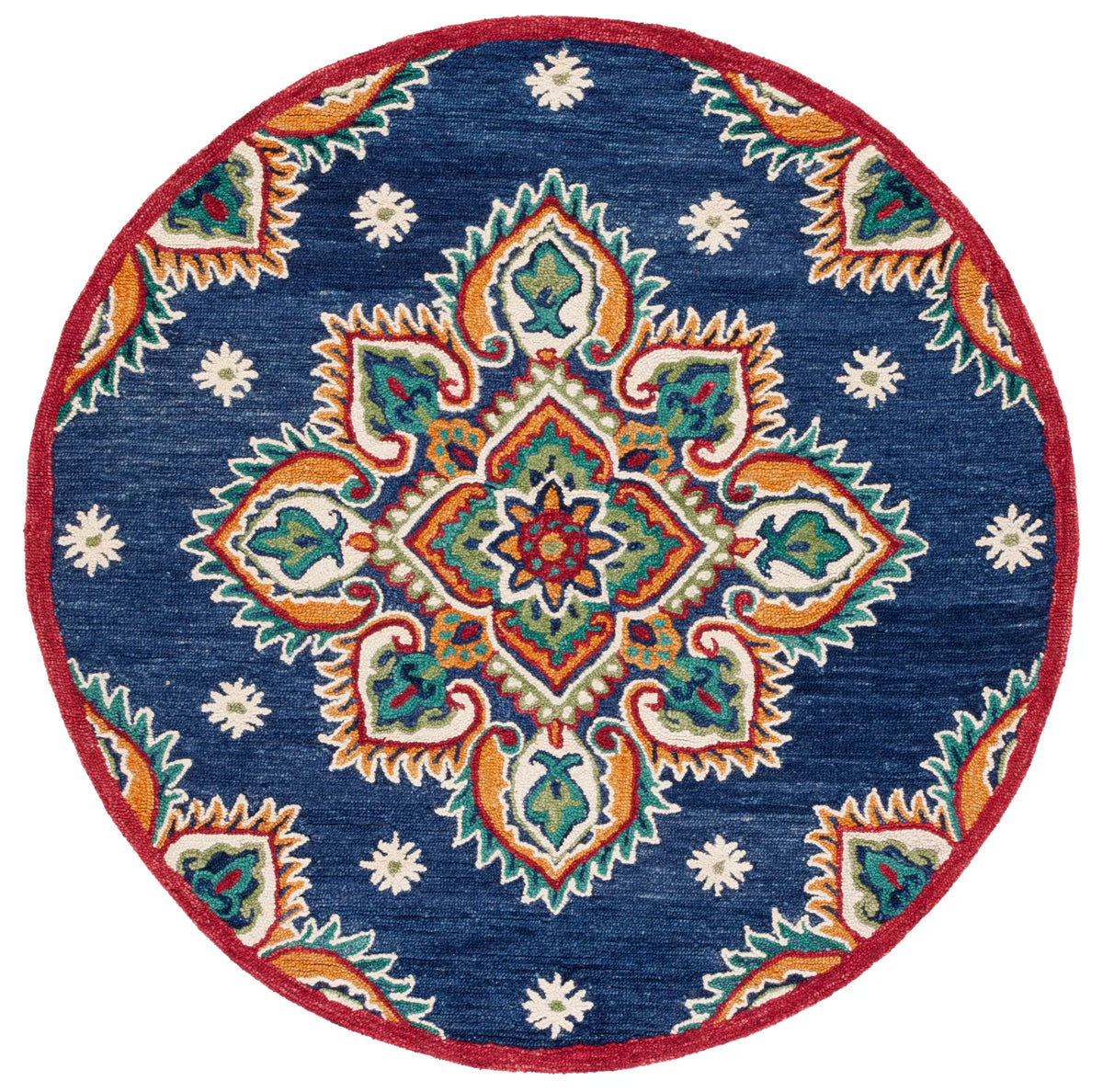 Safavieh Blossom 6'-0" x 6'-0" Rug in Navy / Ivory