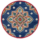 Safavieh Blossom 6'-0" x 6'-0" Rug in Navy / Ivory