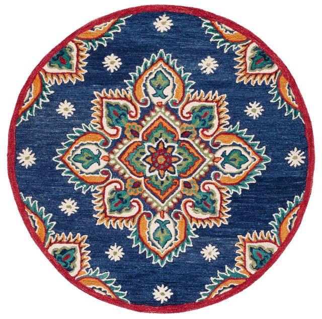 Safavieh Blossom 6'-0" x 6'-0" Rug in Navy / Ivory