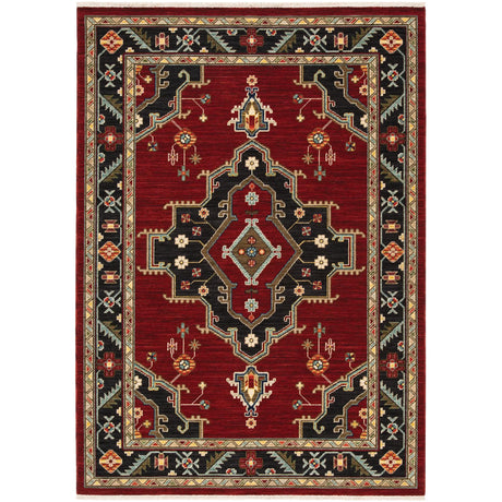 Oriental Weavers Sphinx Lilihan 092R6 Red/ Black Rugs - main flat