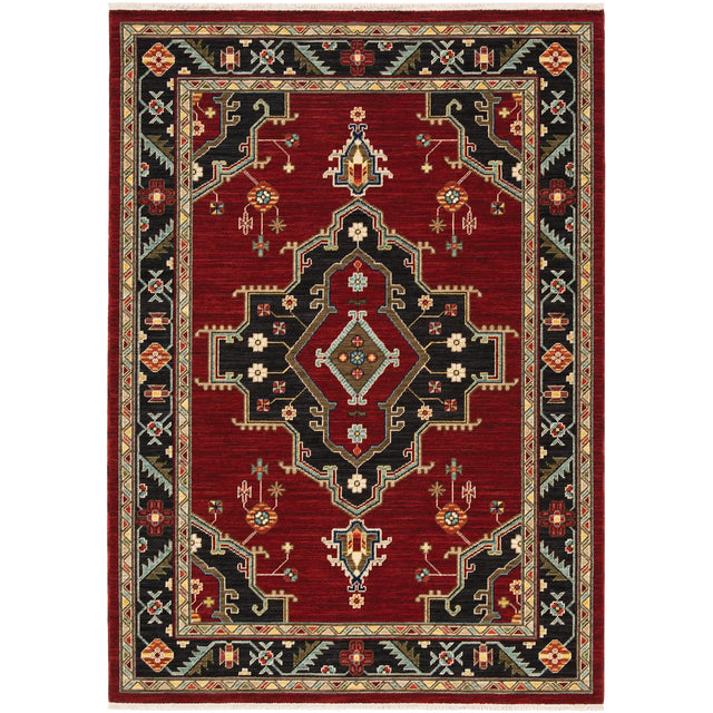 Oriental Weavers Sphinx Lilihan 092R6 Red/ Black Rugs - main flat