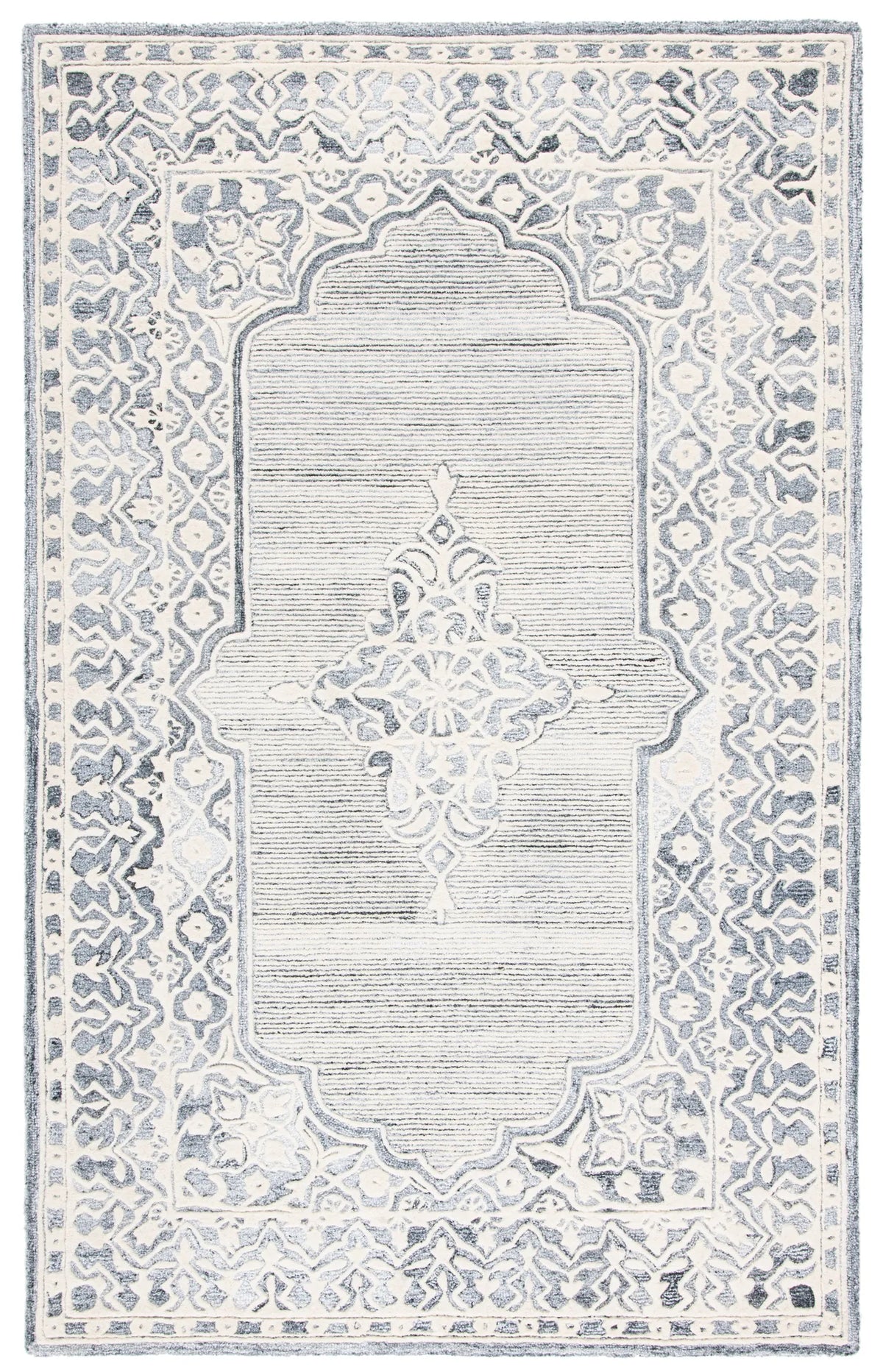 Safavieh Metro 4'-0" x 6'-0" Rug in Grey / Ivory