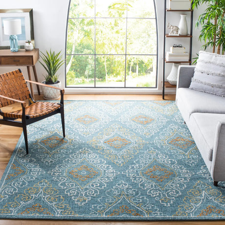 Safavieh Blossom 8'-0" x 10'-0" Rug in Blue / Yellow