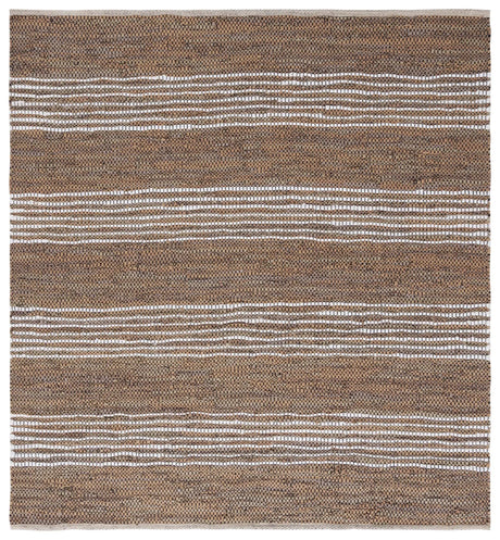 Safavieh Vintage Leather 6'-0" x 6'-0" Rug in Light Brown / Ivory