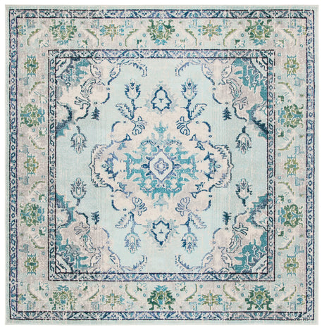 Safavieh Monaco 6'-7" x 6'-7" Rug in Light Blue / Ivory