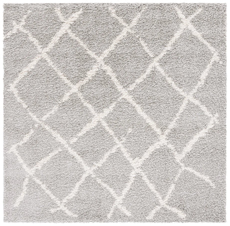 Safavieh Berber Shag 5'-1" x 5'-1" Rug in Light Grey / Cream