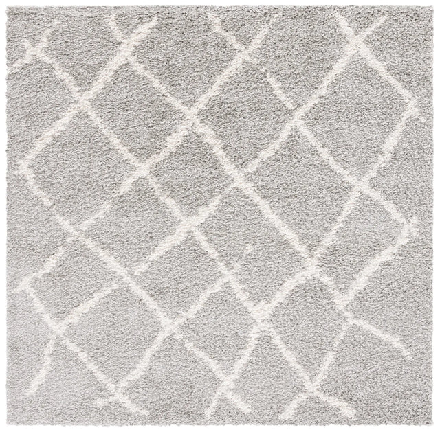 Safavieh Berber Shag 5'-1" x 5'-1" Rug in Light Grey / Cream