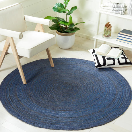 Safavieh Natural Fiber 5'-0" x 5'-0" Rug in Navy / Blue