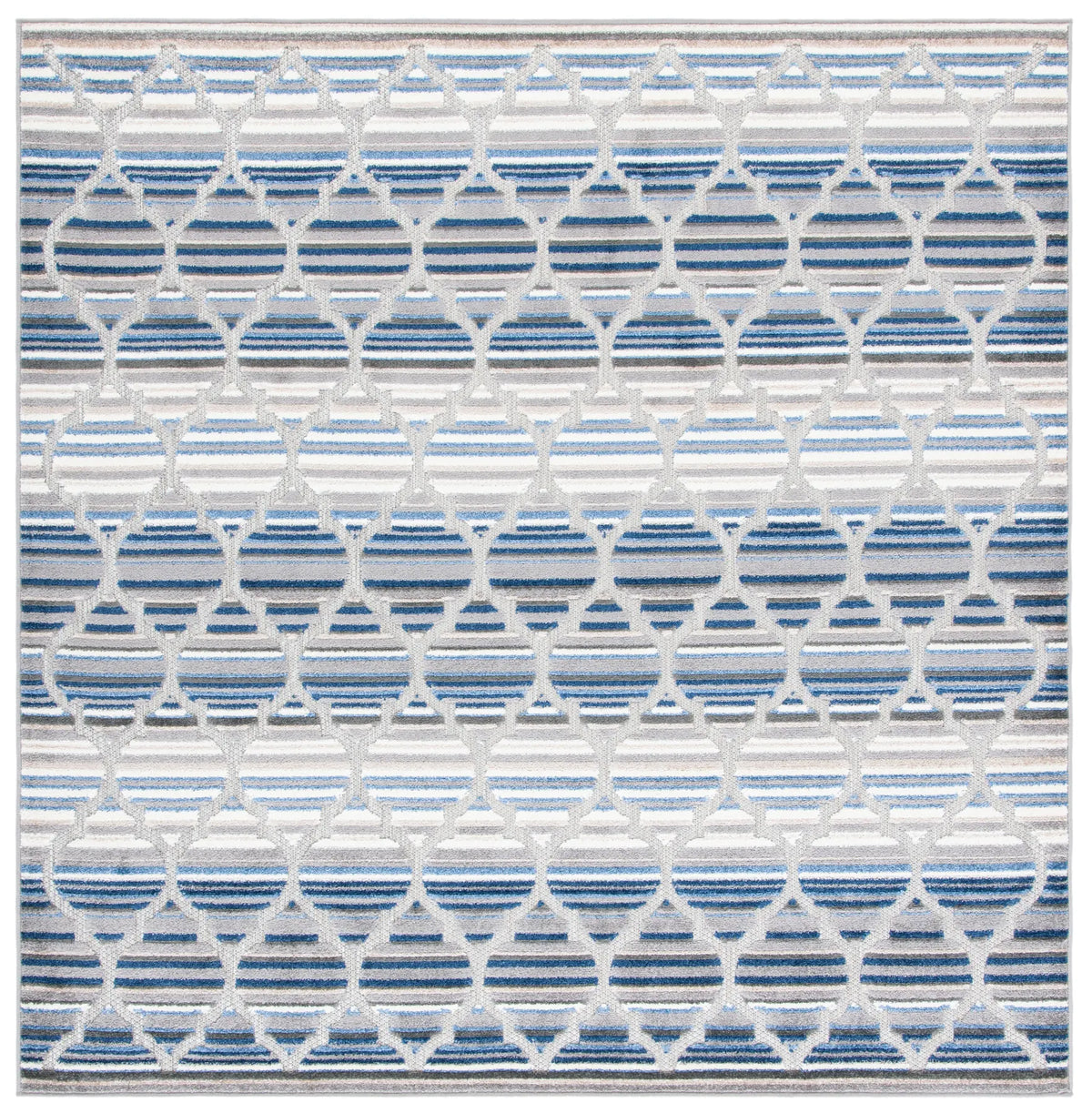 Safavieh Cabana 6'-7" x 6'-7" Rug in Blue / Grey
