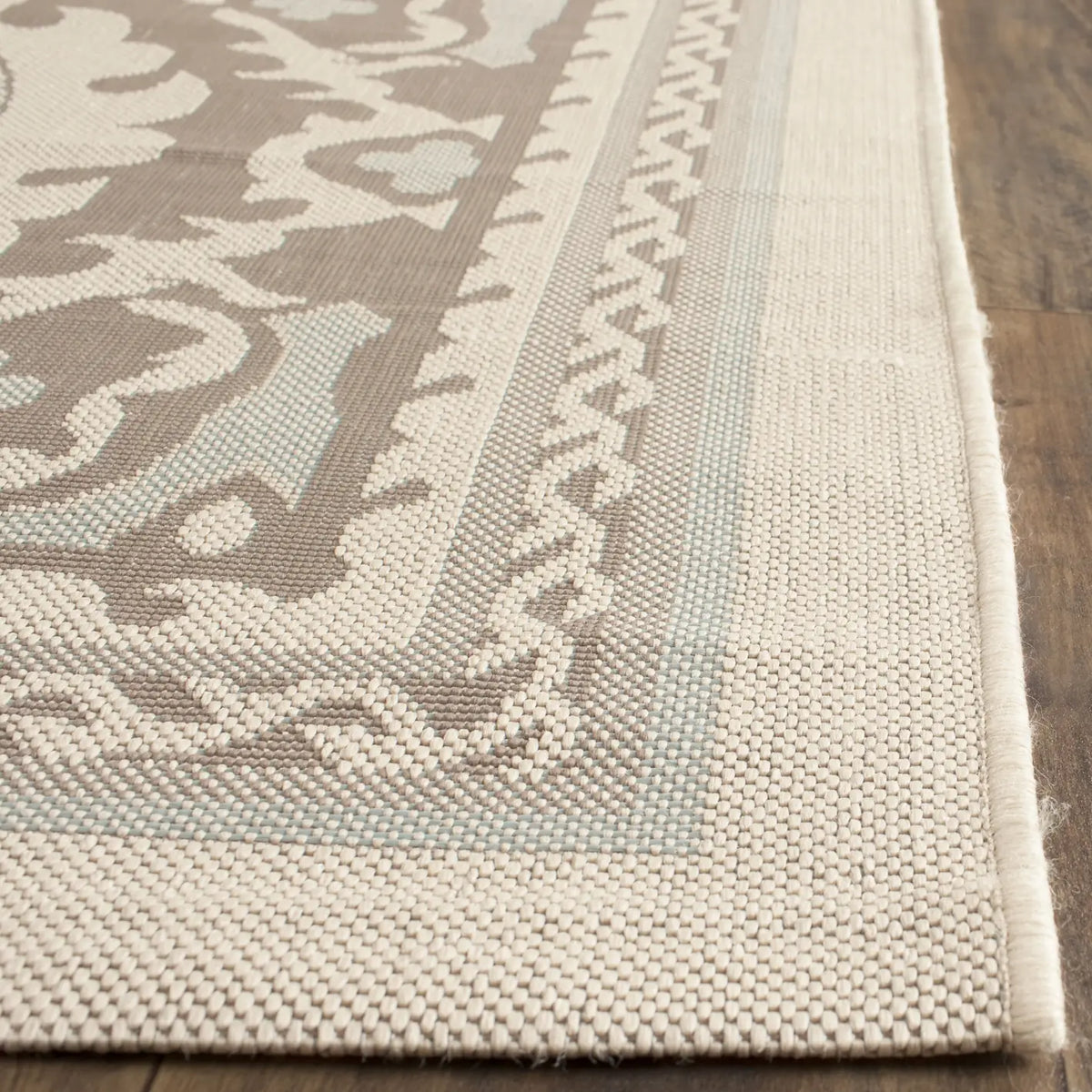 Safavieh Courtyard 6'-7" x 9'-6" Rug in Beige / Dark Beig