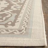 Safavieh Courtyard 6'-7" x 9'-6" Rug in Beige / Dark Beig
