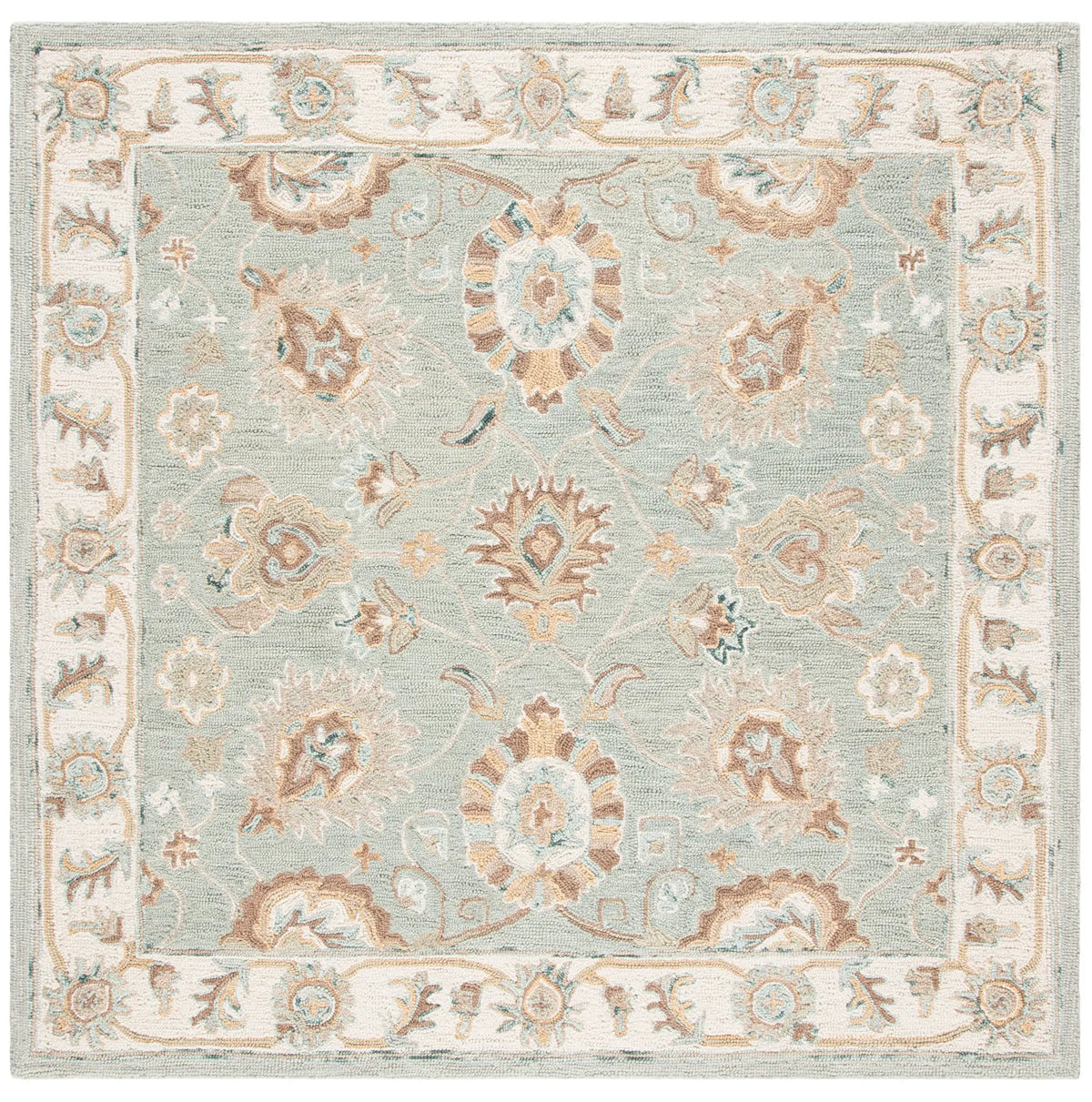 Safavieh Blossom 6'-0" x 6'-0" Rug in Aqua / Ivory