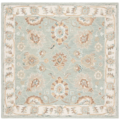 Safavieh Blossom 6'-0" x 6'-0" Rug in Aqua / Ivory