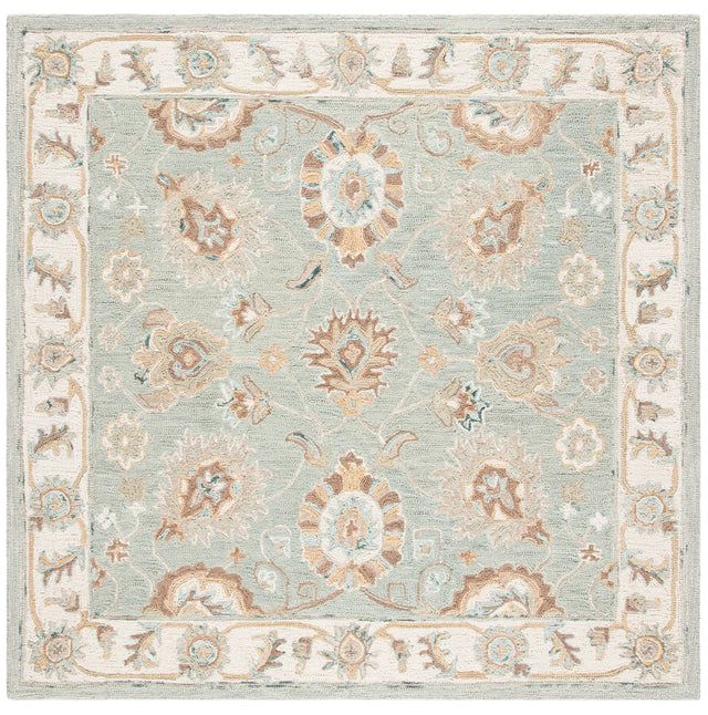 Safavieh Blossom 6'-0" x 6'-0" Rug in Aqua / Ivory
