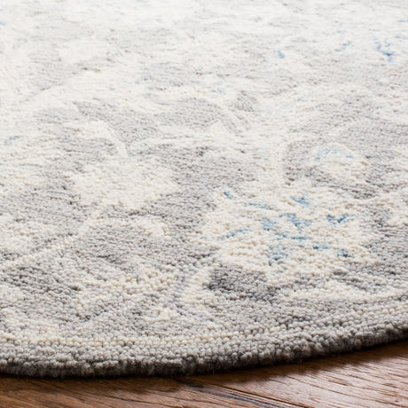 Safavieh Micro-Loop 5'-0" x 5'-0" Rug in Grey / Ivory