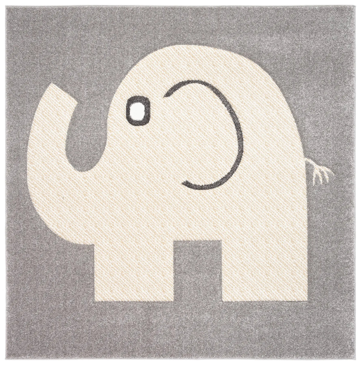 Safavieh Carousel Kids 100 5'-3" x 5'-3" Rug in Grey / Ivory