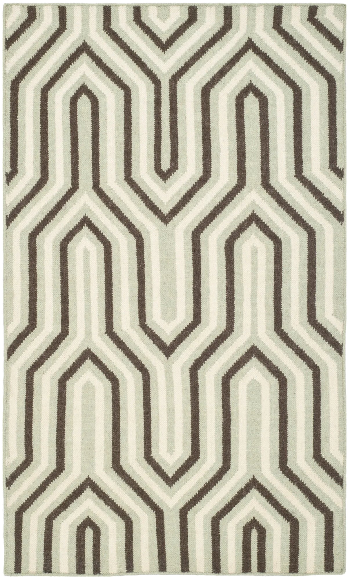Safavieh Dhurries 3'-0" x 5'-0" Rug in Grey / Multi