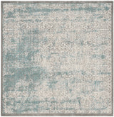 Safavieh Passion 6'-7" x 6'-7" Rug in Turquoise / Ivory