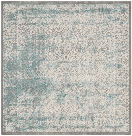 Safavieh Passion 6'-7" x 6'-7" Rug in Turquoise / Ivory