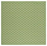 Safavieh Courtyard 6'-7" x 6'-7" Rug in Green / Beige