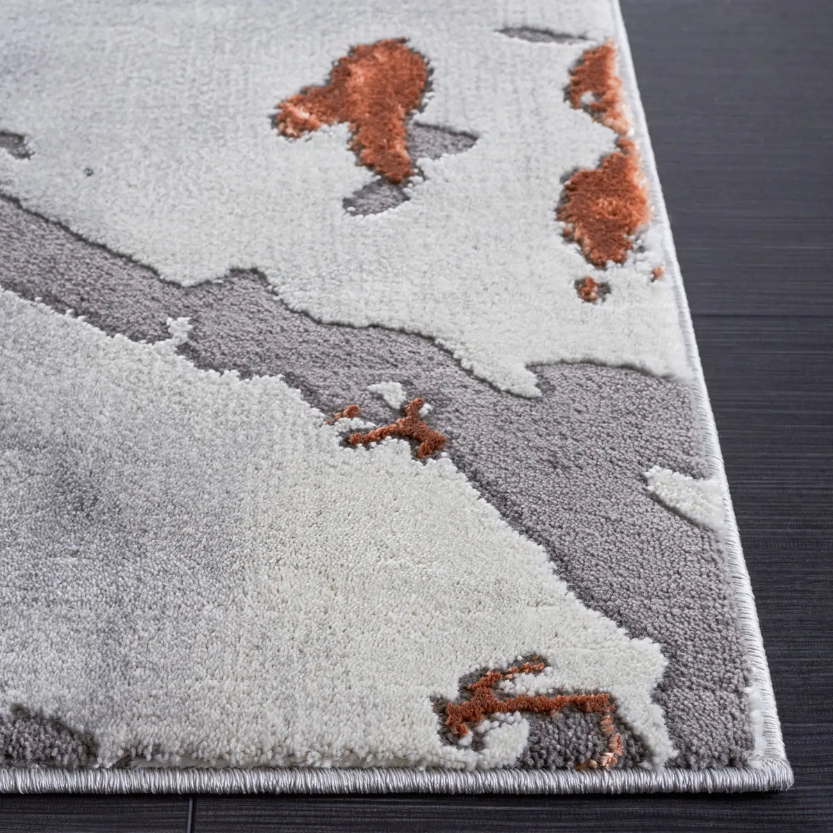 Safavieh Craft 4'-0" x 6'-0" Rug in Grey / Orange