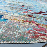 Safavieh Barbados 500 6'-6" x 6'-6" Rug in Light Blue / Pink
