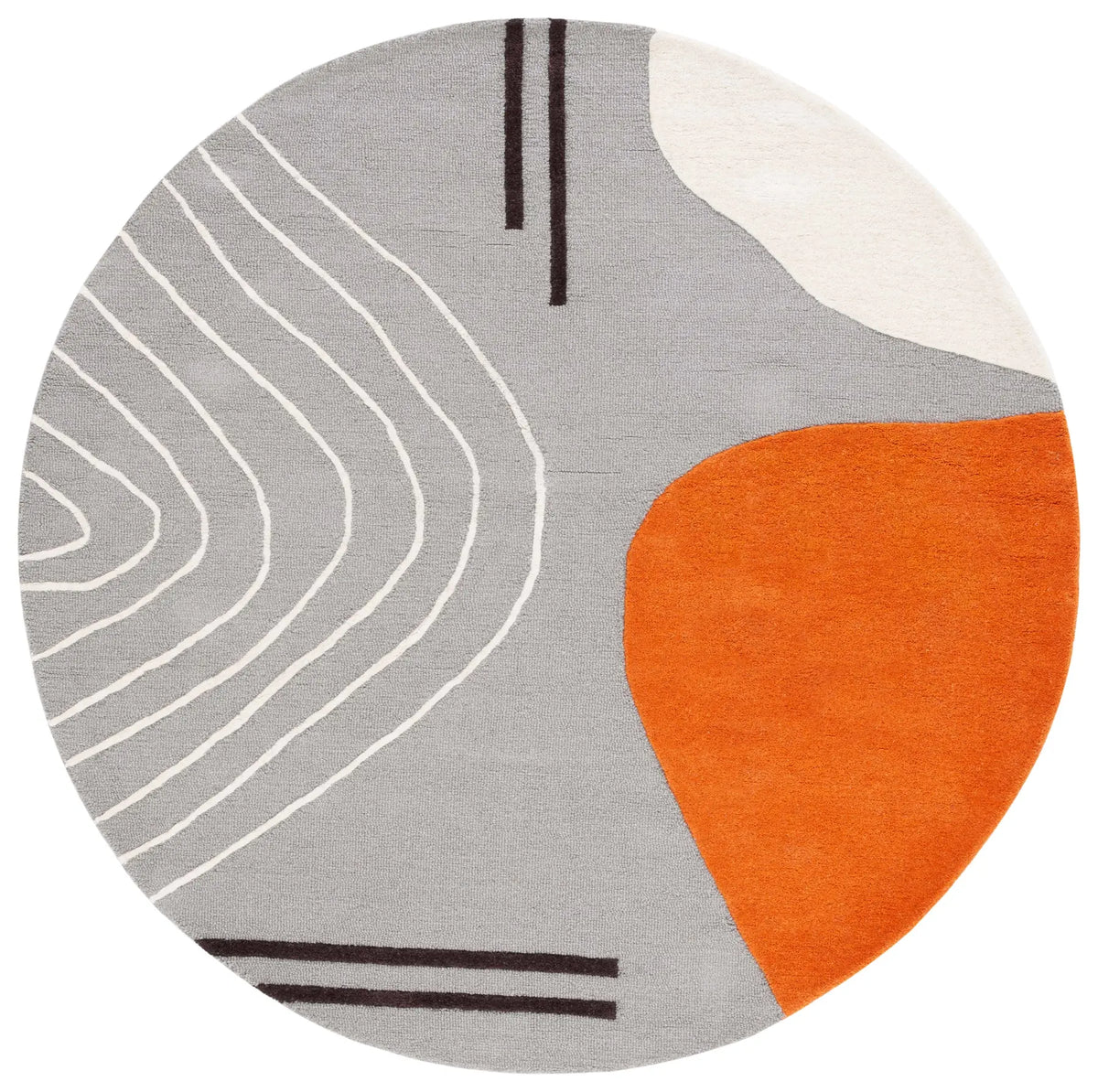 Safavieh Rodeo Drive 6'-0" x 6'-0" Rug in Grey / Rust