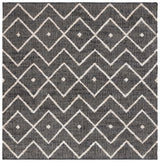 Safavieh Kilim 7'-0" x 7'-0" Rug in Charcoal / Natural
