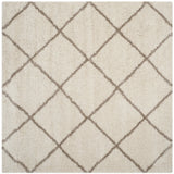 Safavieh Hudson Shag 7'-0" x 7'-0" Rug in Ivory / Beige