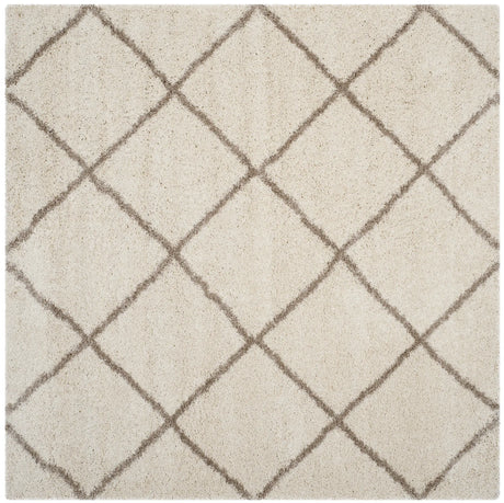 Safavieh Hudson Shag 7'-0" x 7'-0" Rug in Ivory / Beige