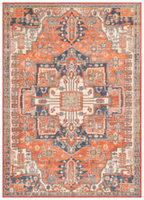 Safavieh Journey 4'-4" x 6'-4" Rug in Rust / Navy