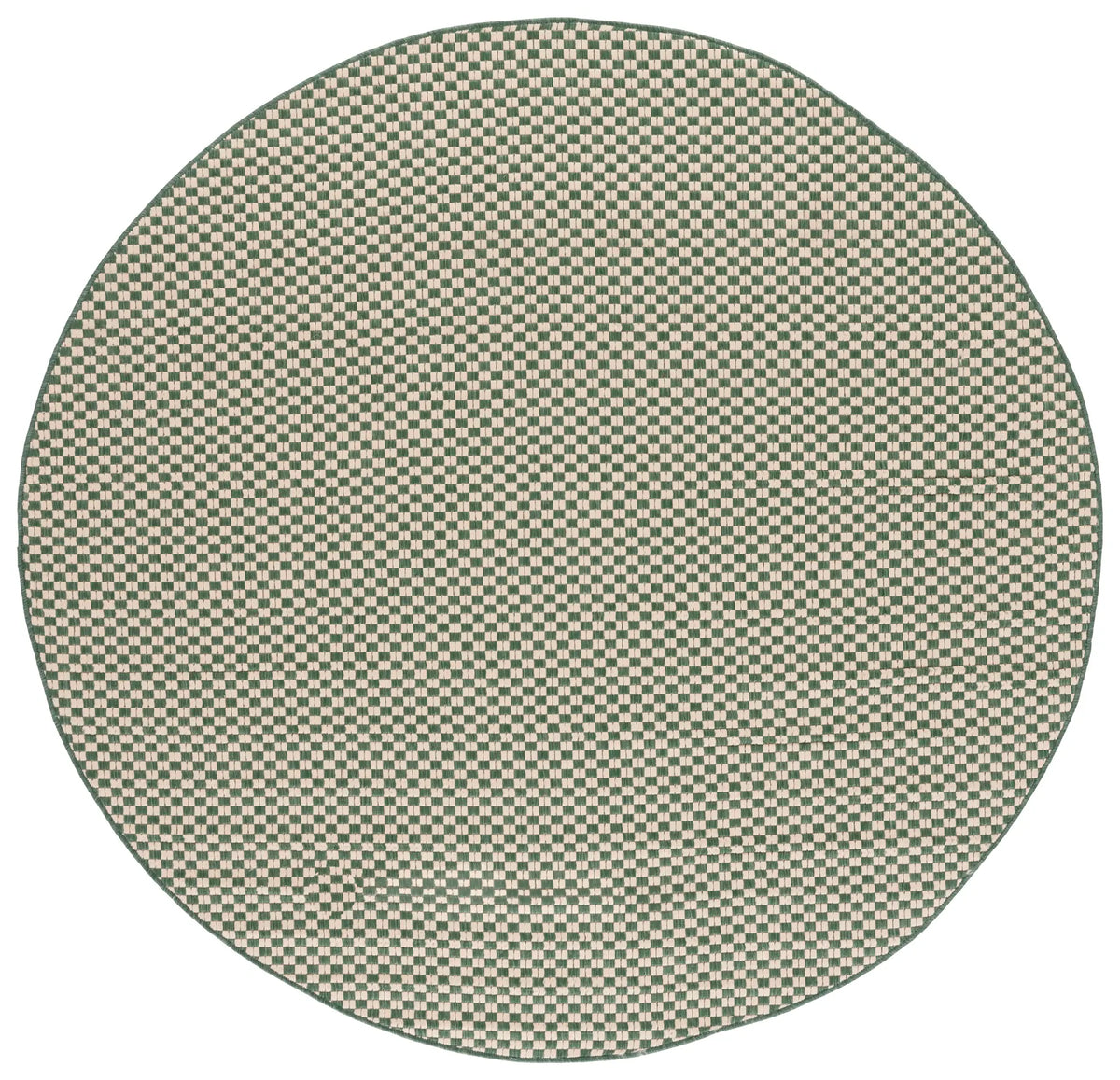 Safavieh Courtyard 6'-7" x 6'-7" Rug in Dark Green / Beige