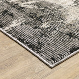 Oriental Weavers Sphinx Nebulous 7151E Grey/ Ivory Rugs - corner detail
