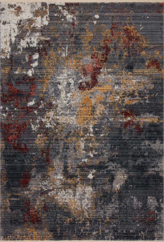 Loloi Samra Sam-03 Dk. Grey/Spice Rugs - main flat