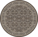 Dynamic Rugs Ancient Garden 57276 Dark Brown/Beige/Blue Rug - Round