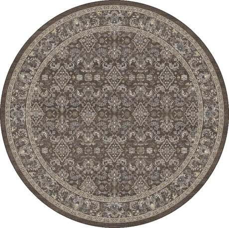 Dynamic Rugs Ancient Garden 57276 Dark Brown/Beige/Blue Rug - Round