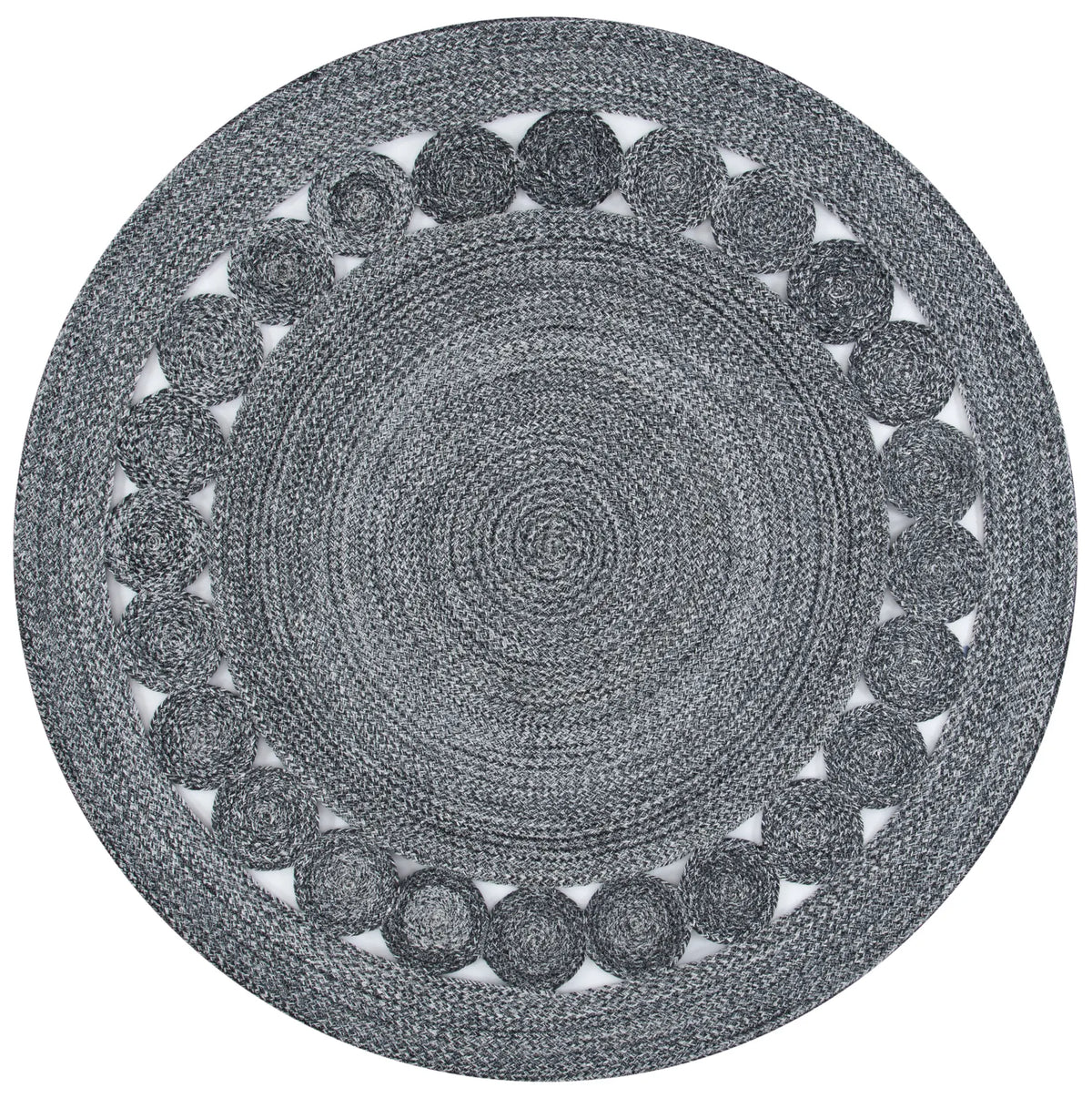 Safavieh Cape Cod 5'-0" x 5'-0" Rug in Charcoal