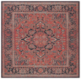 Safavieh Journey 6'-7" x 6'-7" Rug in Navy / Red