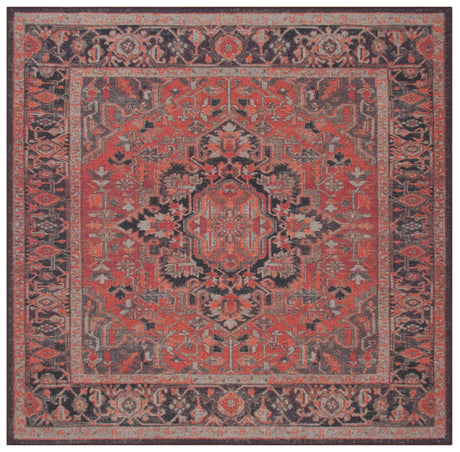 Safavieh Journey 6'-7" x 6'-7" Rug in Navy / Red