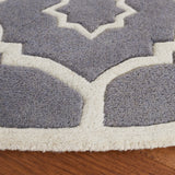 Safavieh Chatham 5'-0" x 5'-0" Rug in Dark Grey / Ivory