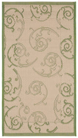 Safavieh Courtyard 2'-0" x 3'-7" Rug in Natural / Olive
