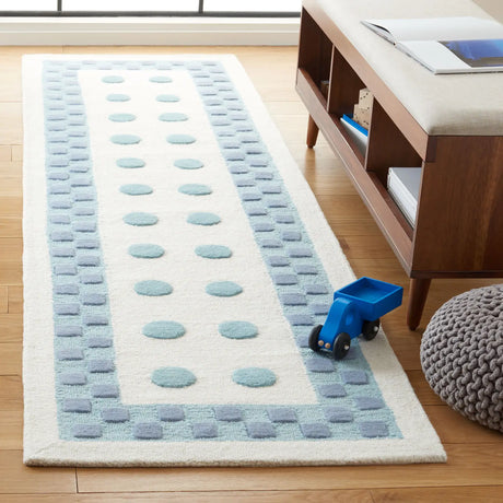 Safavieh Safavieh Kids 2'-3" x 8'-0" Rug in Ivory / Blue