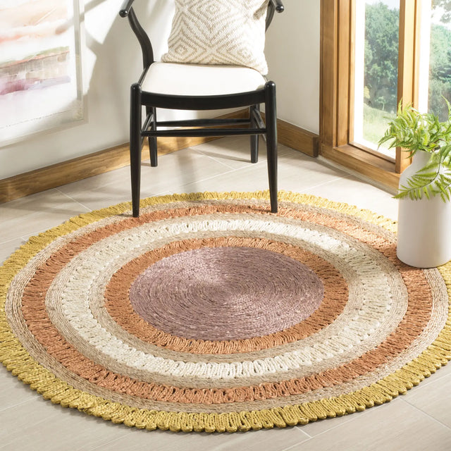 Safavieh Natural Fiber 5'-0" x 5'-0" Rug in Gold / Multi
