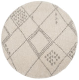 Safavieh Arizona Shag 6'-7" x 6'-7" Rug in Ivory / Grey