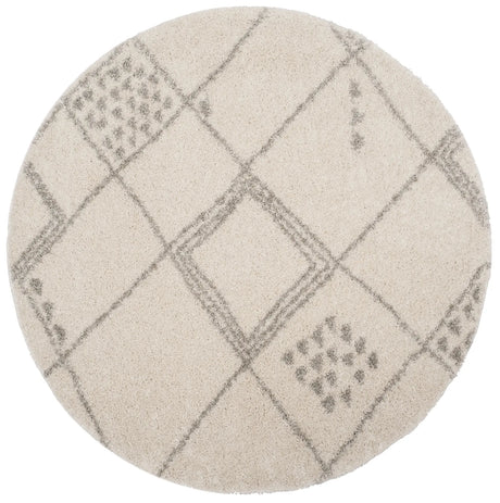 Safavieh Arizona Shag 6'-7" x 6'-7" Rug in Ivory / Grey