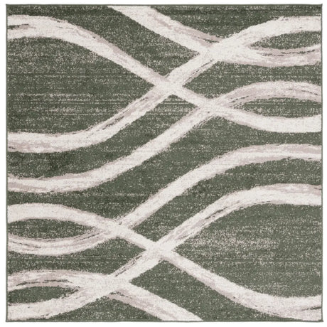 Safavieh Adirondack 6'-0" x 6'-0" Rug in Dark Green / Ivory