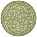 Safavieh Courtyard 6'-7" x 6'-7" Rug in Olive / Natural