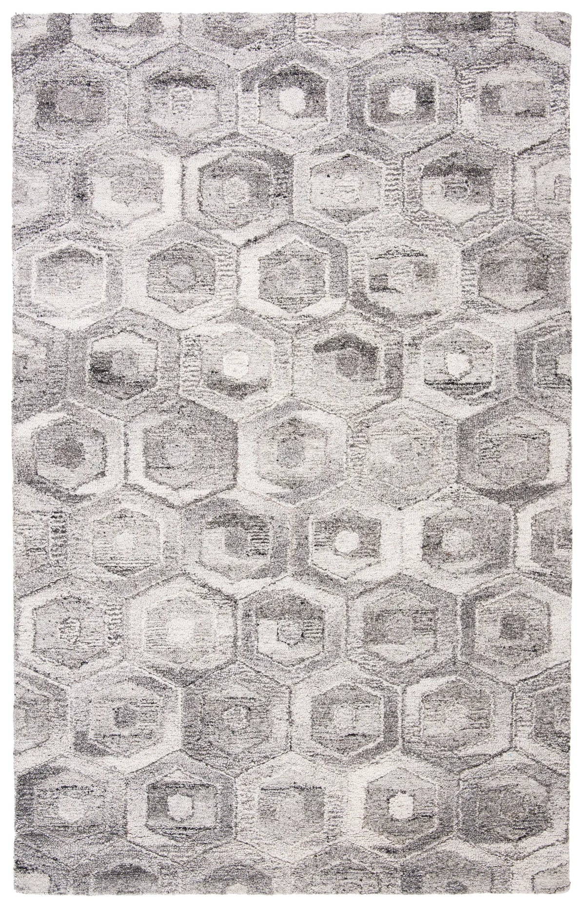 Safavieh Abstract 4'-0" x 6'-0" Rug in Grey / Beige