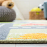 Safavieh Kids Playhouse 200 5'-5" x 7'-7" Rug in Light Green / Dark Grey