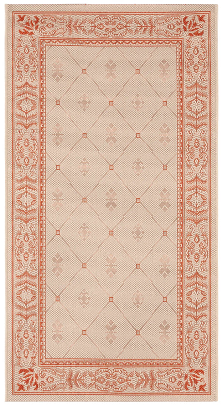 Safavieh Courtyard 2'-7" x 5'-0" Rug in Natural / Terra